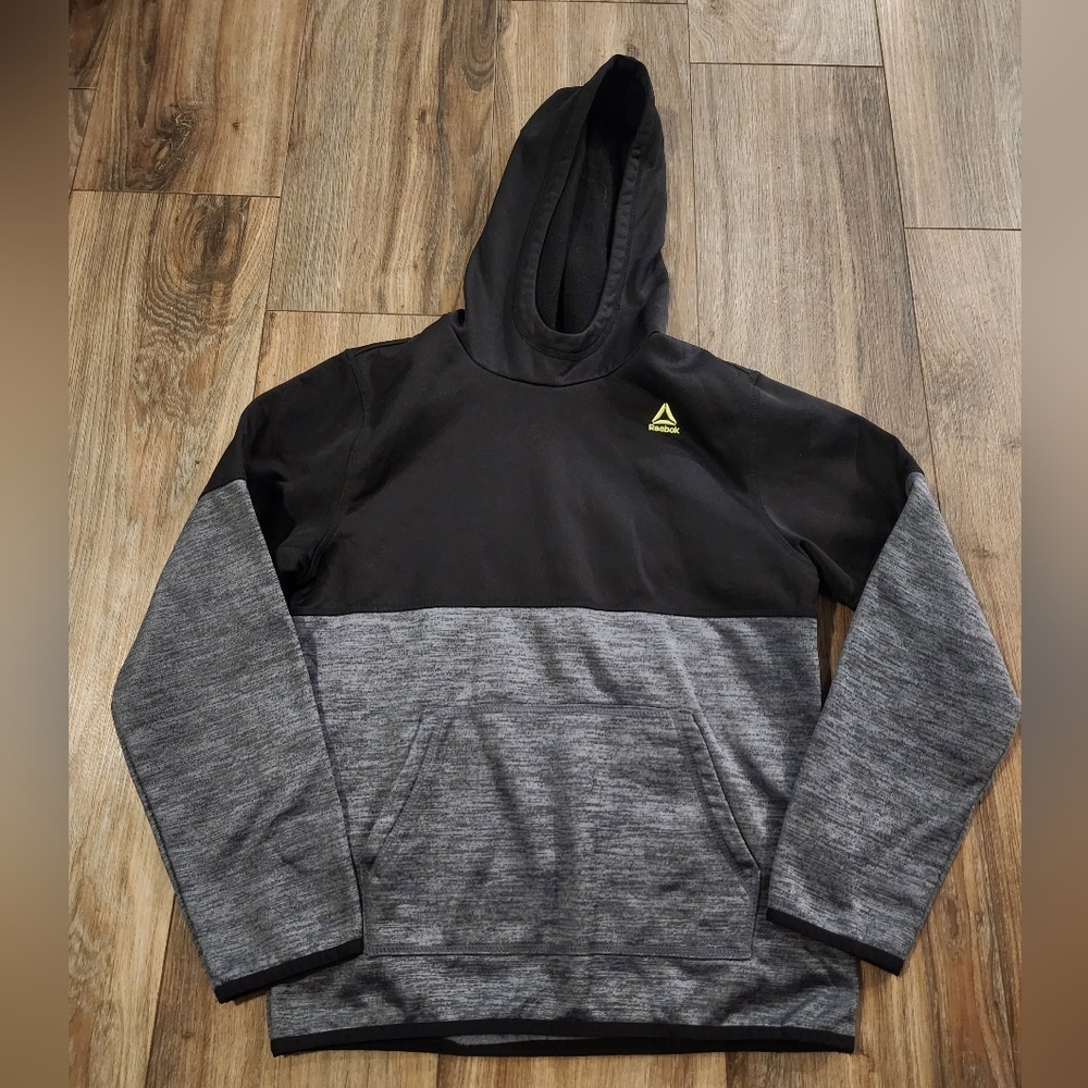 Reebok Color Block Black & Gray Hoodie